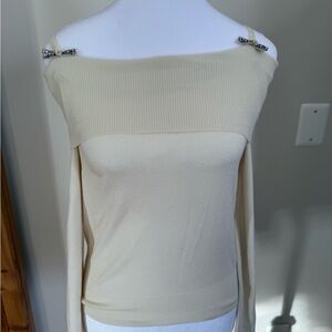 Beautiful Blumarine Off Shoulder Sweater  (brand new without tag).